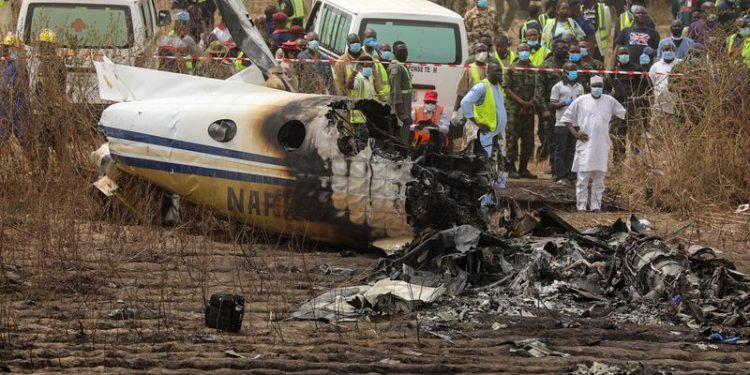 Seven bodies in military jet crash as Buhari condoles with victims’ families