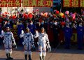 China has launched its first crewed mission in five years, sending three people to its new space station.