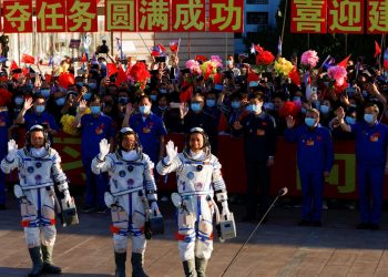 China has launched its first crewed mission in five years, sending three people to its new space station.