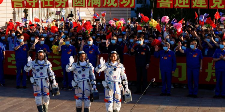 China has launched its first crewed mission in five years, sending three people to its new space station.