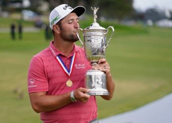 US Open: Rahm wins first major as Louis comes up short again