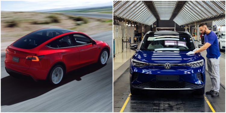 Tesla Model Y vs. Volkswagen ID.4: the Battle of All-Electric Crossovers