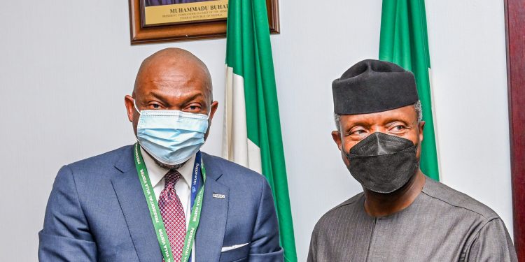 FMDQ Group CEO and Management Pay Vice President Professor Yemi Osinbajo, SAN, GCON Courtesy Visit