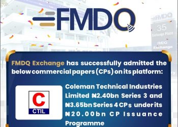 FMDQ Exchange Admits Coleman Technical Industries Limited Series 3 & 4 Commercial Papers on its Platform
