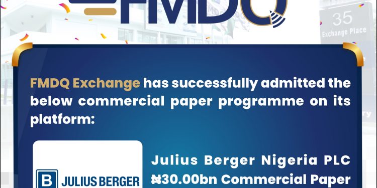 FMDQ Exchange Supports Infrastructure Development with the Registration of Julius Berger Nigeria PLC Commercial Paper Programme