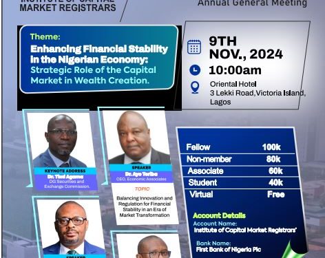 ICMR 13TH Conference to Forge Pathways for Financial Stability and Wealth Creation in Nigeria