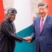 Tinubu Calls for Conducive Business Climate to Deepen Nigeria-China Investment Ties