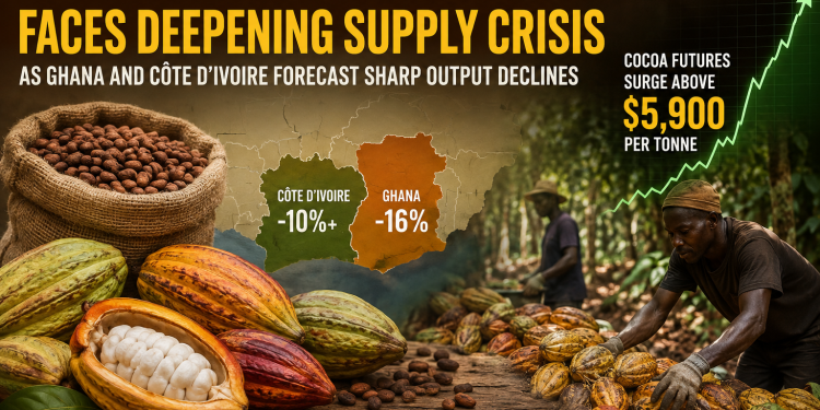 West Africa’s Cocoa Industry Faces Deepening Supply Crisis as Ghana and Côte d’Ivoire Forecast Sharp Output Declines